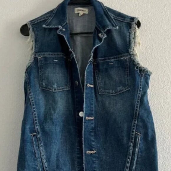 L'Agence Denim Vest Womens Small Bonnie Blue - Picture 1 of 10